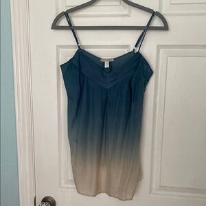 Ombre Blue and Cream Women's Top